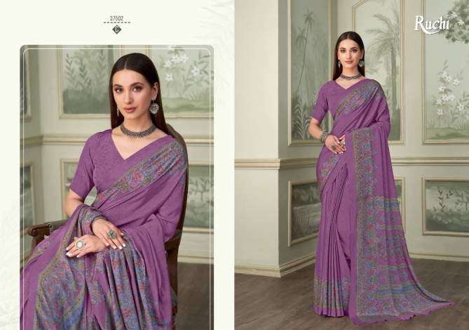 Vivanta Silk 37 By Ruchi Crepe Silk Printed Saree Wholesale Price In Surat